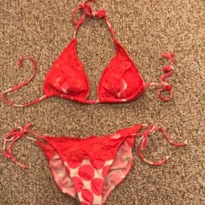 NWOT Pink Lace Bikini